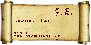 Faszinger Rea névjegykártya